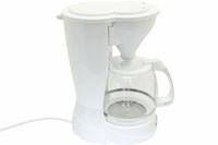 Kaffeemaschine Deski 800 Watt bis 12 Tassen 1,5 Ltr. weiß